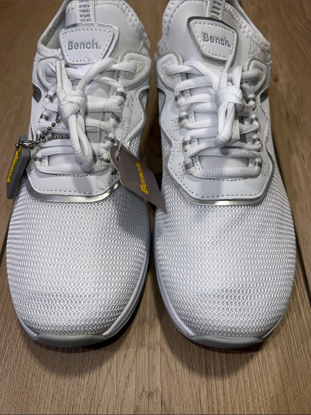Bench White Women's Lightweight Knit Sneakers - Picture 11 of 15